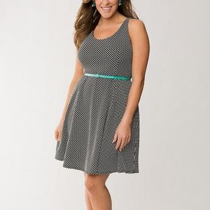 SZ 20 Lane Bryant Polka Dot Skater Dress